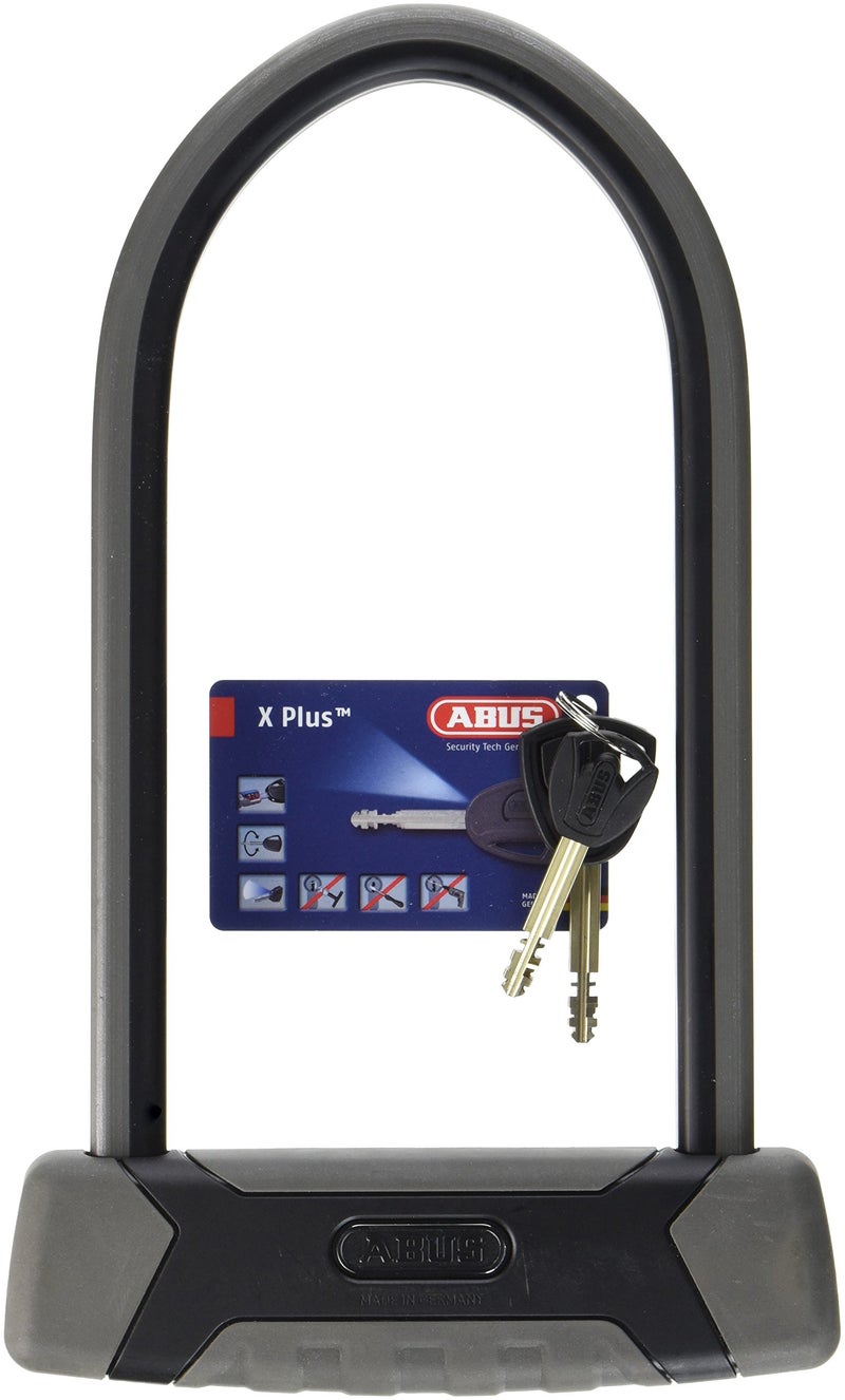 Abus قفل U من ABUS Granit XPlus 540، قفل دراجة مع أسطوانة XPlus، حماية عالية ضد السرقة، مستوى أمان ABUS 15، أسود/رمادي، 23 سم - Image 2
