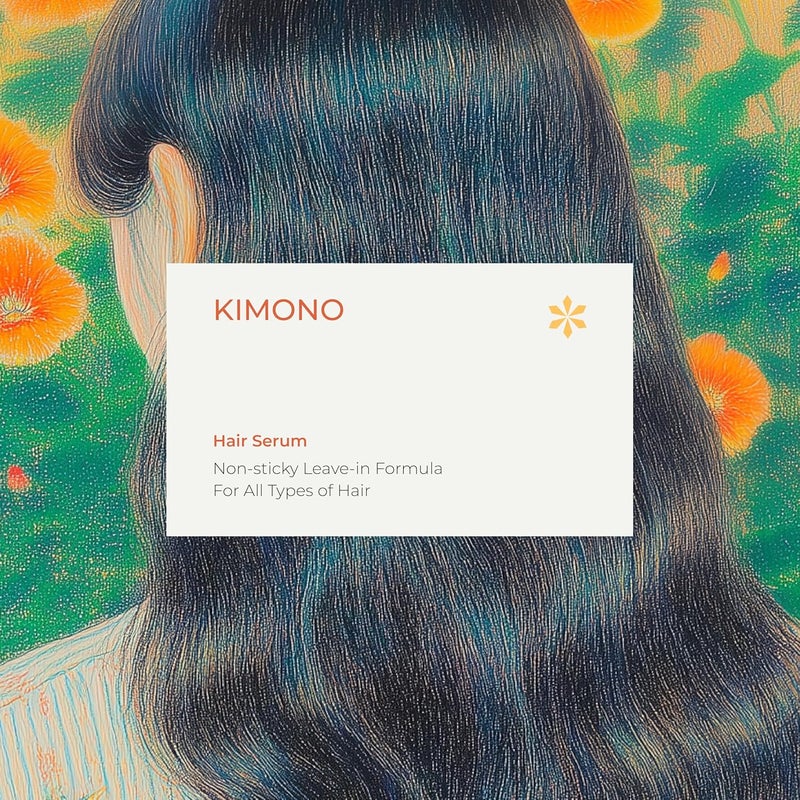 Kanpeki Kimono Hair Serum for Women  NonSticky LeaveIn Formula with Microbiota Oil Argan Oil  Matcha  Deep Hydration Reduces Breakage Strengthens  Nourishes Hair  100ml - Image 2