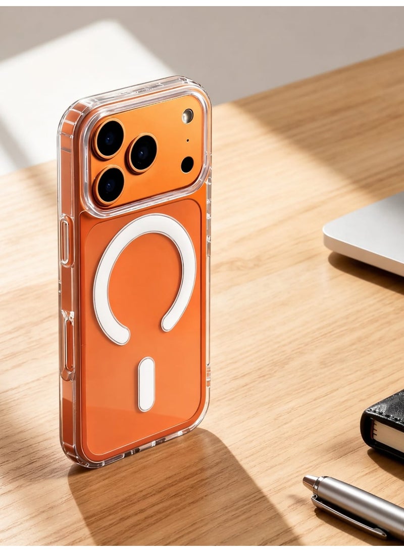 Protective Clear Magnetic Back Cover Compatible with iPhone 17 Pro Max with Camera Protection - Image 1