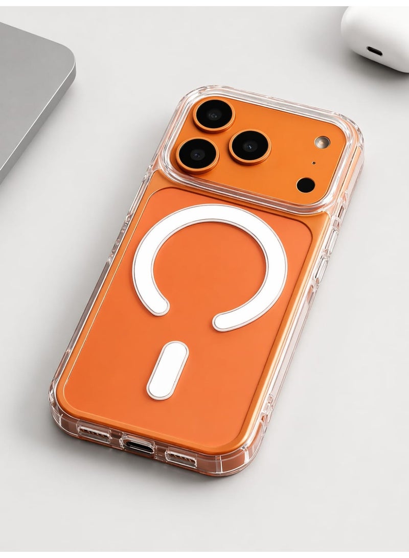 Protective Clear Magnetic Back Cover Compatible with iPhone 17 Pro Max with Camera Protection - Image 3