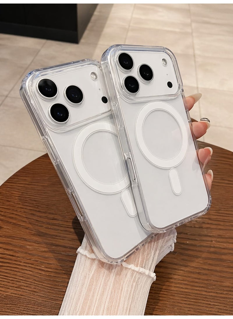 Protective Clear Magnetic Back Cover Compatible with iPhone 17 Pro Max with Camera Protection - Image 2