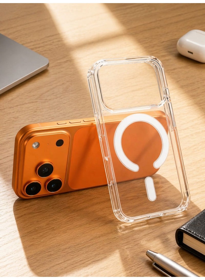 Protective Clear Magnetic Back Cover Compatible with iPhone 17 Pro Max with Camera Protection - Image 5