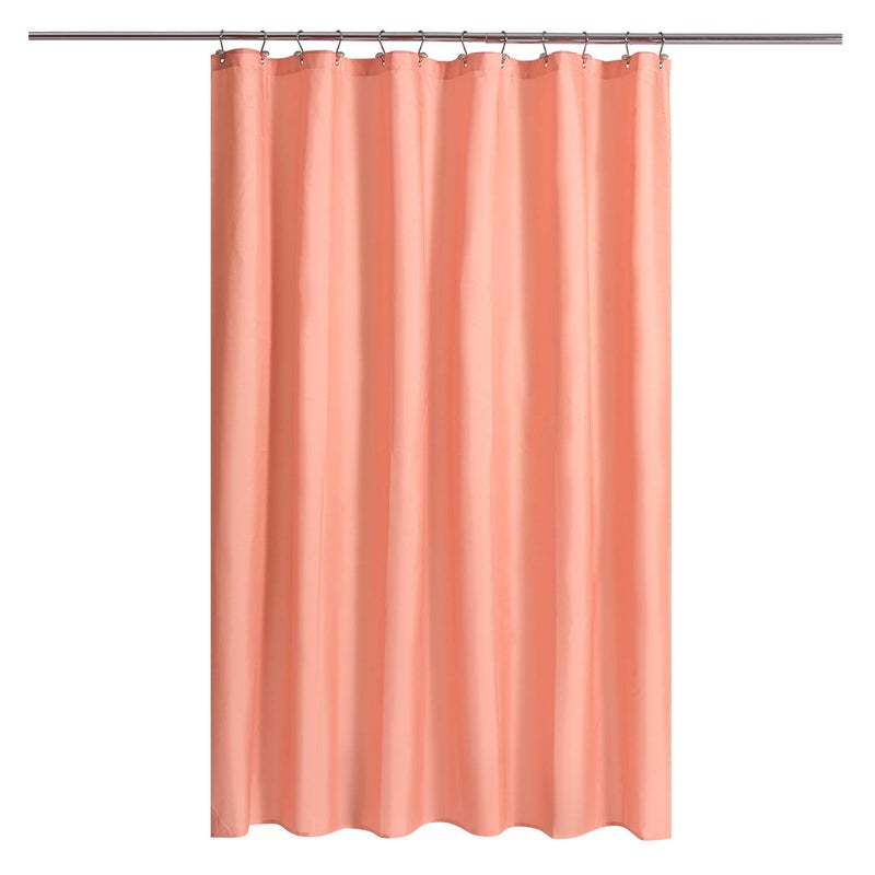 NY HOME Fabric Shower Curtain or Liner with Magnets  Hotel Quality Machine Washable Water Repellent  Coral 72x72