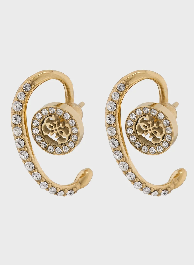 جس LADY'S 20MM 4G PIERCED MONO EARCUFF EARRING GOLD