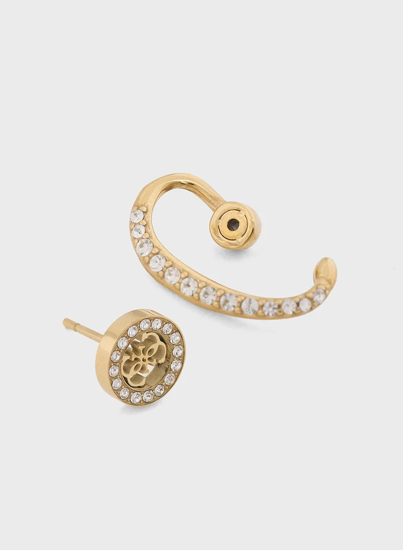 جس LADY'S 20MM 4G PIERCED MONO EARCUFF EARRING GOLD