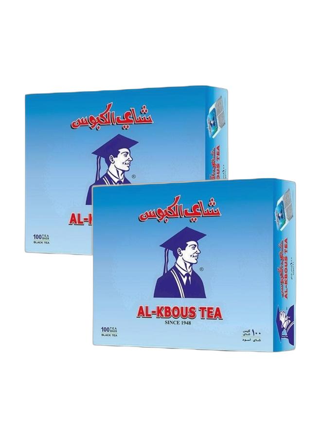 Al-Kbous Al Kbous Black Tea, 100 Tea Bags, Bundle of 2 - Image 1