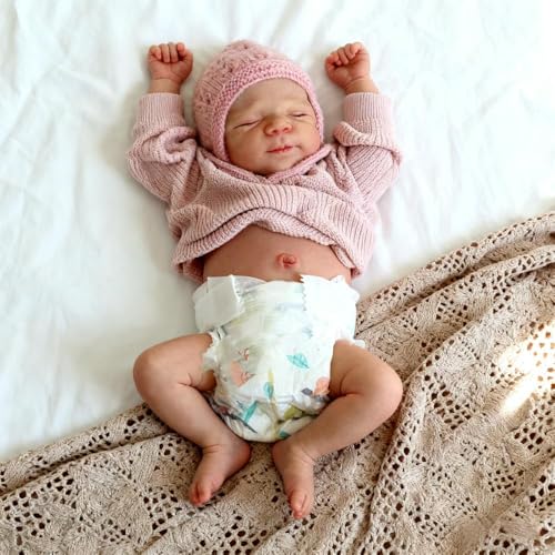 Anano Reborn Baby Dolls Silicone Full Body18 in Realistic Baby Doll Newborn Girl Full Silicone Babys Doll Lifelike Real Life Reborn Dolls Washable Anatomically Correct Girl - Image 1