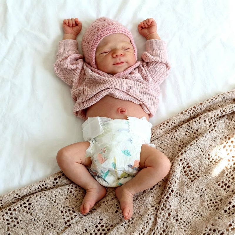 Anano Reborn Baby Dolls Silicone Full Body18 in Realistic Baby Doll Newborn Girl Full Silicone Babys Doll Lifelike Real Life Reborn Dolls Washable Anatomically Correct Girl - Image 3