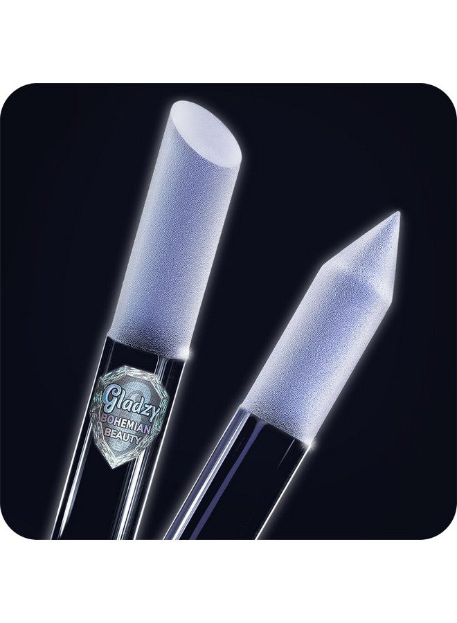 Gladzy Glass Cuticle Pusher Tool Manicure Stick Crystal Glass Cuticle Remover Callous And Dry Skin Fingertip File Nail Shaper Professional Nail Care Ethically Made In Czech Republic - Image 1