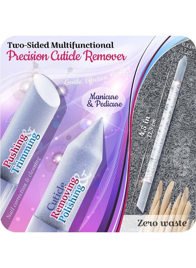 Gladzy Glass Cuticle Pusher Tool Manicure Stick Crystal Glass Cuticle Remover Callous And Dry Skin Fingertip File Nail Shaper Professional Nail Care Ethically Made In Czech Republic - Image 2