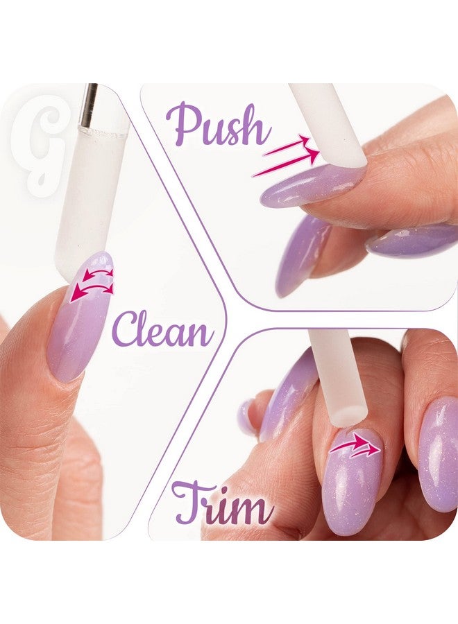 Gladzy Glass Cuticle Pusher Tool Manicure Stick Crystal Glass Cuticle Remover Callous And Dry Skin Fingertip File Nail Shaper Professional Nail Care Ethically Made In Czech Republic - Image 3