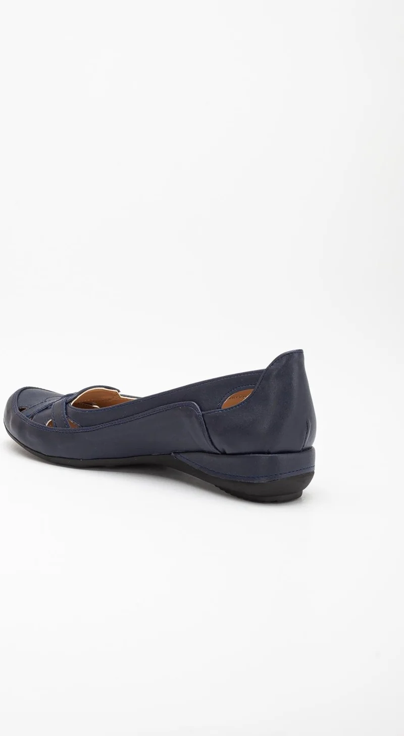 Dilimler Ayakkabı Slices Shoes Cage Model Navy Blue Women's Casual Shoes