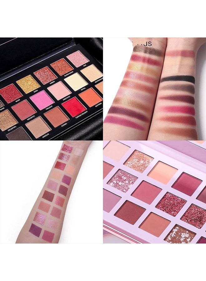 HUDA GIRL Beauty Rose Gold Remastered Edition + Nude Edition Eyeshadow Makeup Kit ( Combo Kit of 2 Eyeshadow ) Matte And Shimmers Finish - Image 2