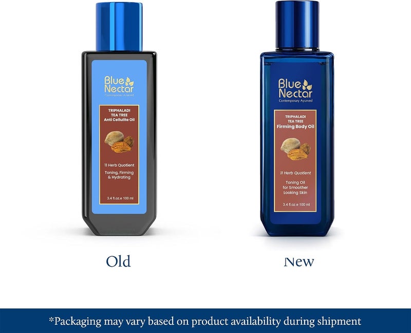 Blue Nectar Body Massage Oil with Triphala & Essential Oil | Plant Based Body Oil for Women & Men for Skin Hydration (11 Herbs,100ml) - Image 2