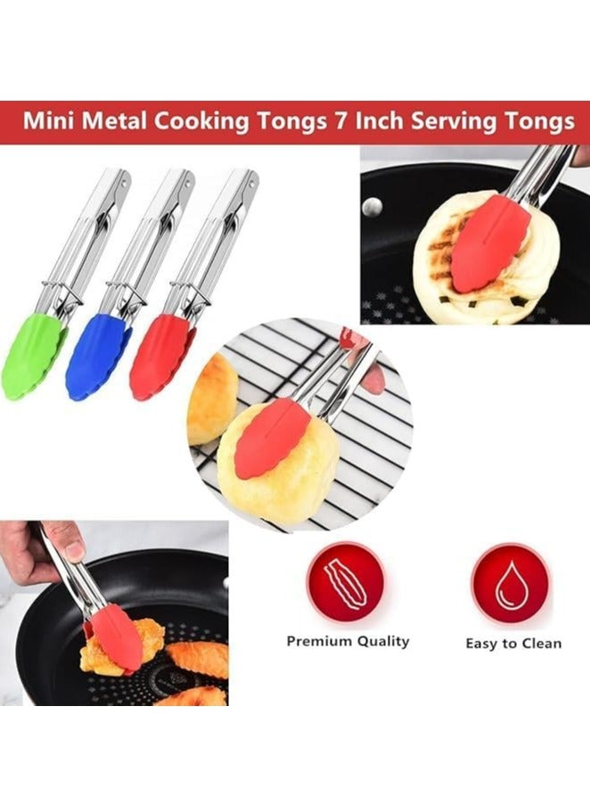 أوزيغالور 3 حزم 7" صغيرة مع الأقدام المغطاة بالسيلكون مع مقابض فولاذية، مقاومة للحرارة، غير لزجة للطهي والخدمة - Image 2