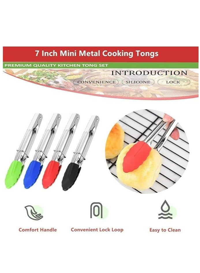 أوزيغالور 3 حزم 7" صغيرة مع الأقدام المغطاة بالسيلكون مع مقابض فولاذية، مقاومة للحرارة، غير لزجة للطهي والخدمة - Image 4