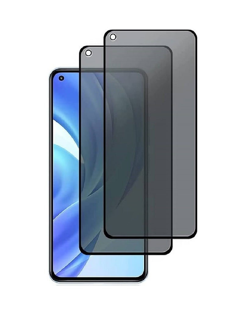 Super 2 Pieces Tempered Glass Screen Protector Anti-Spy Privacy Designed For Xiaomi Mi 11 Lite Full Screen Coverage And Bubble Free - Image 1