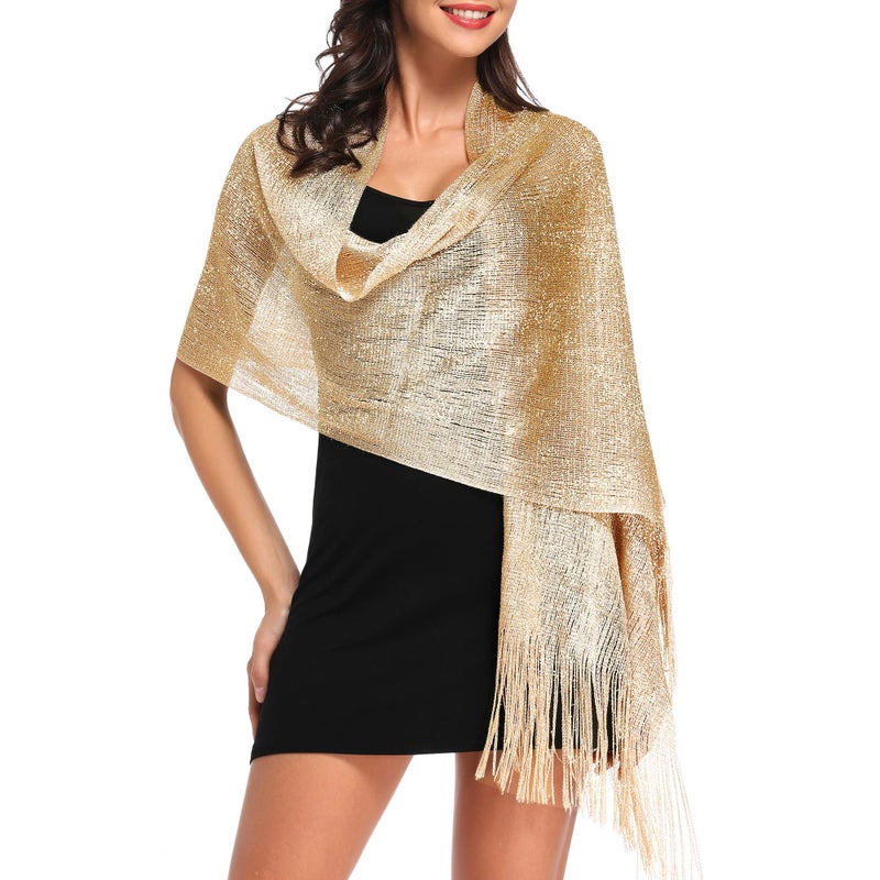 vimate Womens Wraps and Shawls for Evening Dresses, Khaki Pashmina Shawl Scarf and Wraps for Formal Dresses (Khaki) - Image 2