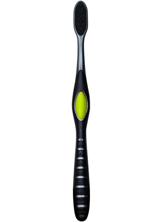 Colgate 360 Charcoal Infused Toothbrush FlossTip Bristles Soft Colors Vary Pack of 4 - Image 5