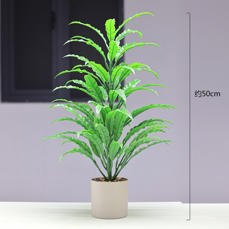 Plant Pine And Cypress Floor-Standing Potted Plant Ornaments Indoor Living Room Shopping Mall Fake Leaves Bionic Green Planting Christmas Pine - Image 1