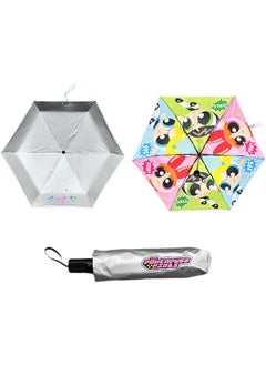 Miniso MINISO The Powerpuff Girls Collection Silver Coated Sun Umbrella – Stylish Protection Against the Elements 