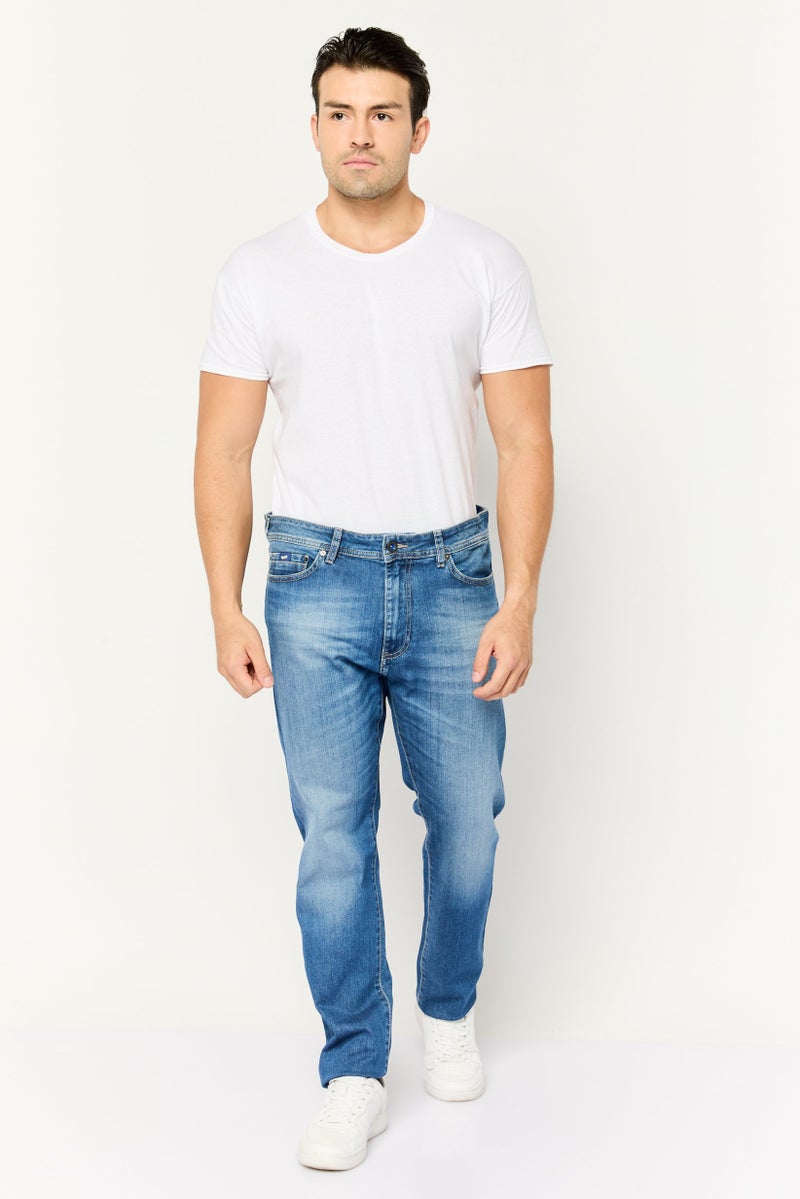 GAS Men Slim Fit Wash Stretchable Denim Jeans, Blue - Image 2