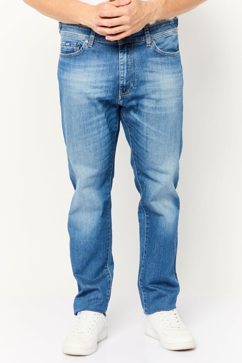 GAS Men Slim Fit Wash Stretchable Denim Jeans, Blue - Image 1