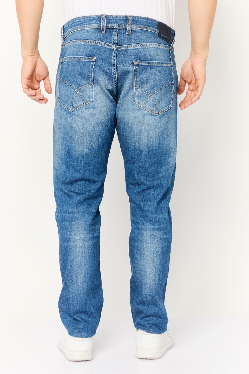 GAS Men Slim Fit Wash Stretchable Denim Jeans, Blue - Image 4