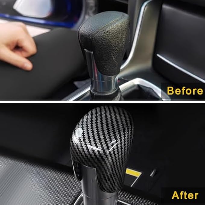 ريحني غطاء مقبض ناقل الحركة لهوندا سيفيك 2024 2023 2022 لهوندا CRV HRV 2023 2024 لهوندا أكورد 20182024 ملحقات داخلية واقي ABS بطباعة ألياف الكربون - Image 2