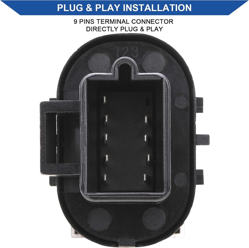 Obaee Power Mirror Switch Button Compatible with Chevrolet Silverado, GMC Savana Sierra 1500 2500 3500 HD 1999-2020 Replaces 22883768 25778970 901182 - Image 3