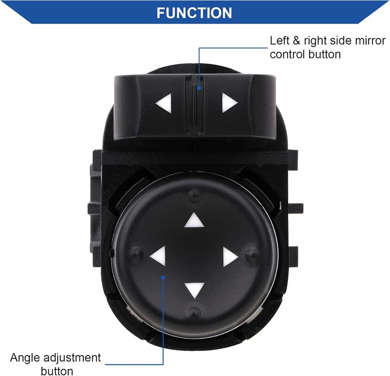 Obaee Power Mirror Switch Button Compatible with Chevrolet Silverado, GMC Savana Sierra 1500 2500 3500 HD 1999-2020 Replaces 22883768 25778970 901182 - Image 2