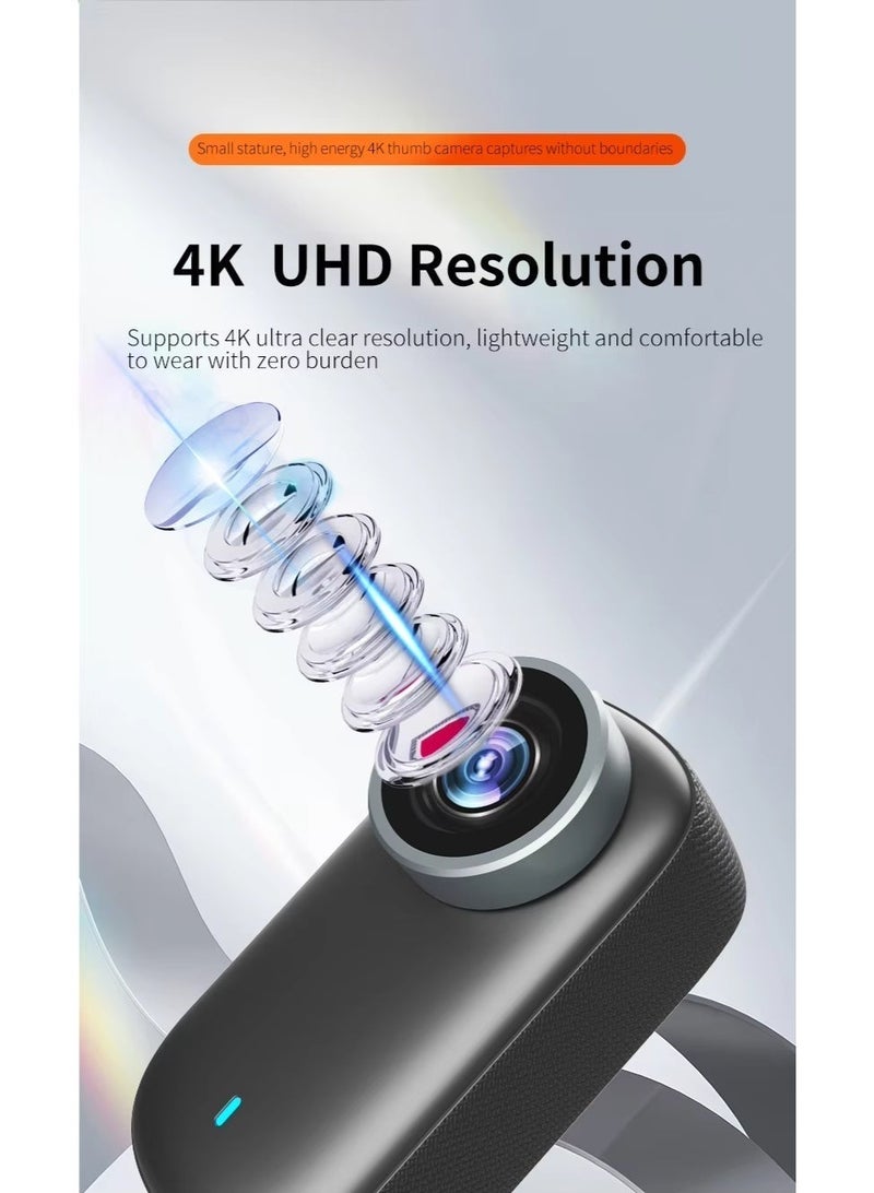 كاميرا تصوير الحركة المقاومة للماء بدقة 4K | تثبيت الصورة | مصممة بالتعاون مع لايكا، مزودة بمستشعر 1/1.3 بوصة وتقنية الذكاء الاصطناعي لتقليل التشويش للحصول على جودة صورة لا مثيل لها، بدقة 4K بمعدل 120 إطارًا في الثانية، وشاشة قابلة للطي مقاس 2.4 بوصة، وميزات ذكاء اصطناعي متقدمة - أسود - Image 4