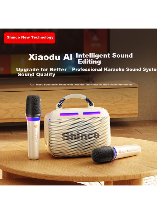 SHINCO Xinke Sk6 Microphone Speaker All-in Wireless Microphone Singing Device, Home Ktv Set With Built-in Sound Card, 2025 New Bluetooth Speaker, Karaoke, Children's Gift - Image 4