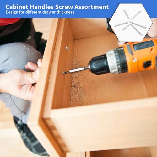 WELLOCKS Cabinet Pulls Knobs Screws M4 25-50mm 100 PCS Assortment Machine Screws Pan Washer Head Metal Phillips Screws Kit for Cabinet Drawer Cupboard Closet Handles Install(D150) - Image 5