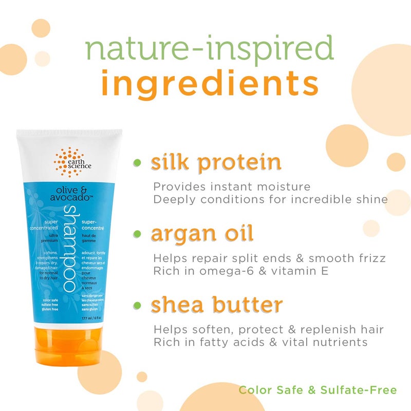 EARTH SCIENCE - Olive & Avocado Deep Conditioning Shampoo & Deep Conditioning Hair Masque Set - Image 2