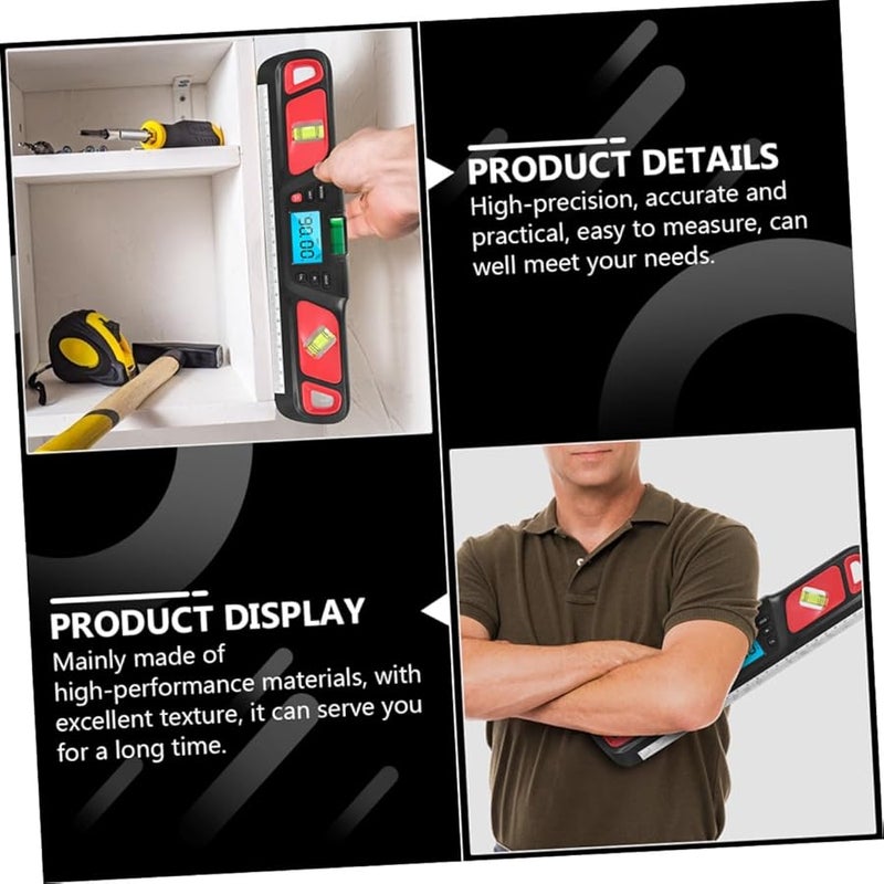 Operitacx Mini Spirit Level with Backlight High Precision Bubble Ruler for Picture Hanging - Image 3