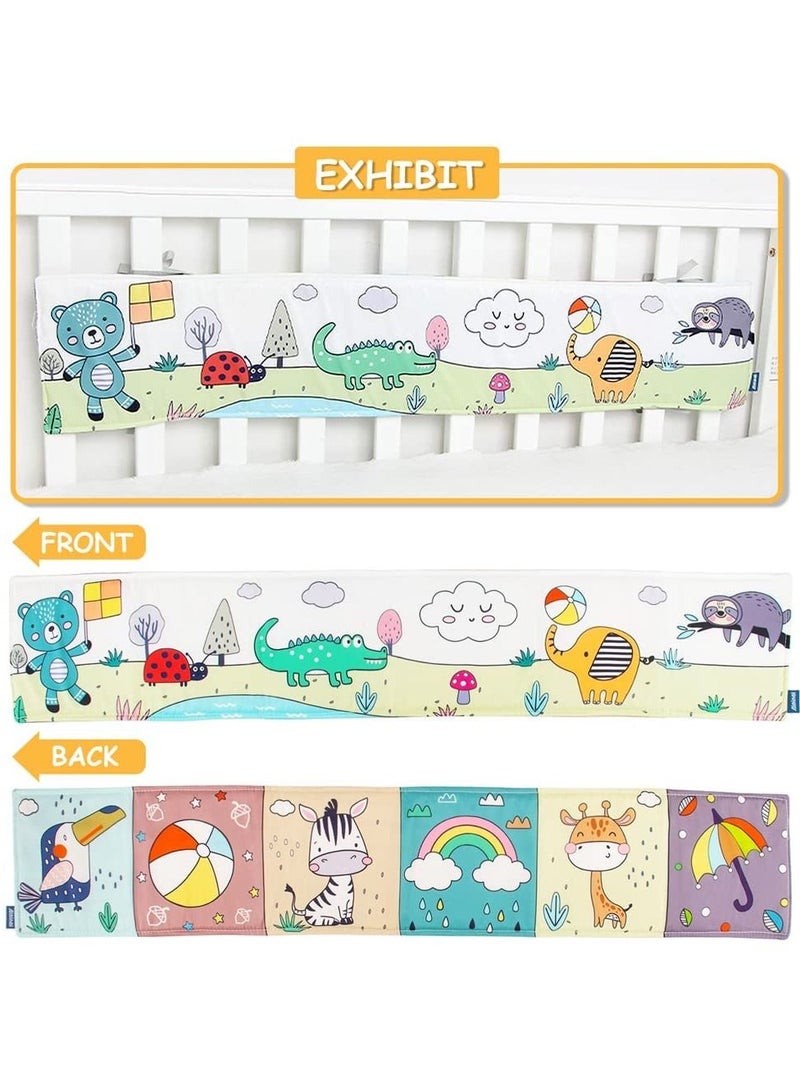KASTWAVE Baby Toys Soft Folding Cloth Book, Colorful Patterns, High Contrast Sensory Activity Cloth Book, Not Easy to Tear, Touch and Feel Visually Stimulates Brain Development of Babies 012 Months - Image 4