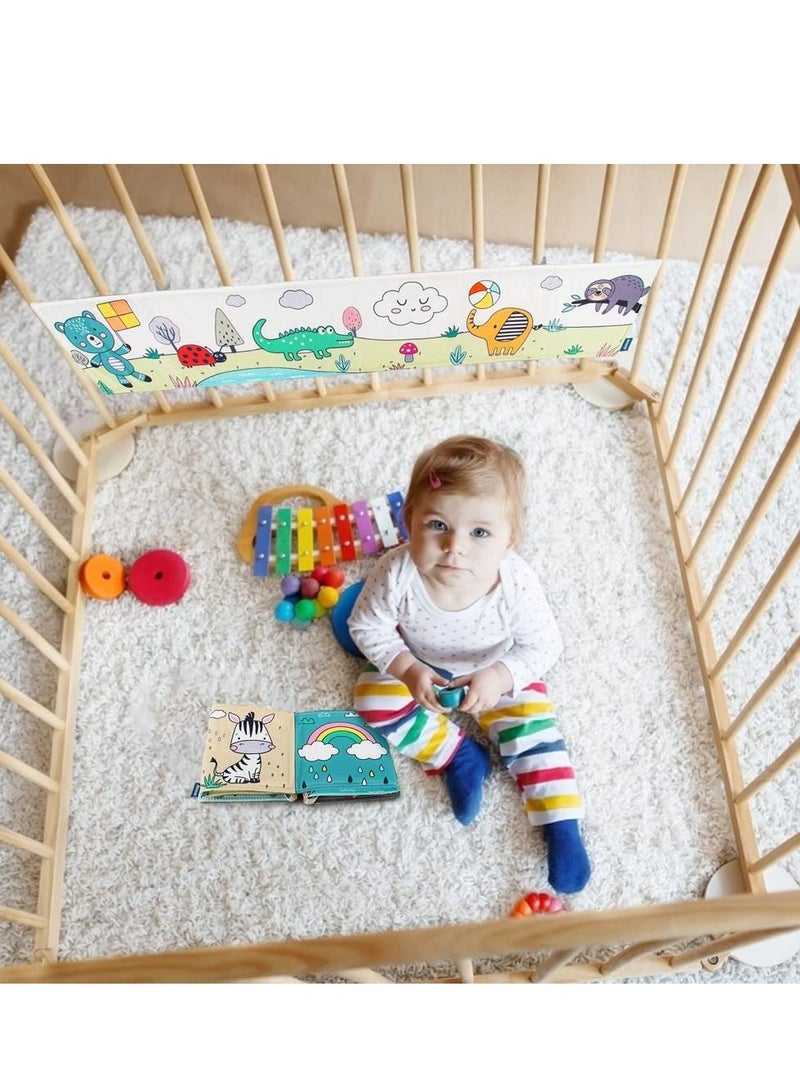 KASTWAVE Baby Toys Soft Folding Cloth Book, Colorful Patterns, High Contrast Sensory Activity Cloth Book, Not Easy to Tear, Touch and Feel Visually Stimulates Brain Development of Babies 012 Months - Image 3