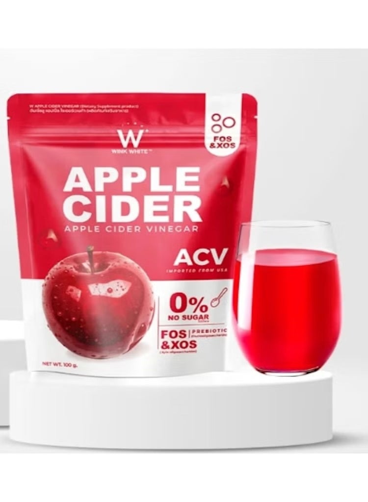 وينك وايت مشروب مسحوق خل التفاح 100 غرام | مزيج بريبيوتيك بدون سكر... - Image 2