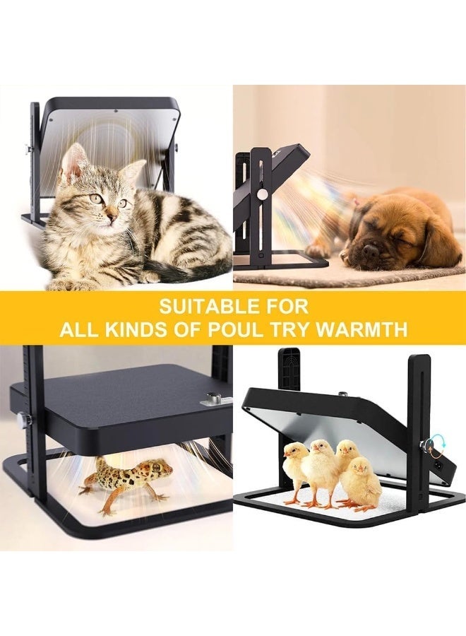 YOUWE7 Chick Heater Plate, Incubator for Chick, Chick Brooder Heater Plate With Easy Clean Plate 10" X 10", Rutin Chicken Brooder for 15 Chicks, Adjustable Height Brooder Heater  Watt - Image 5