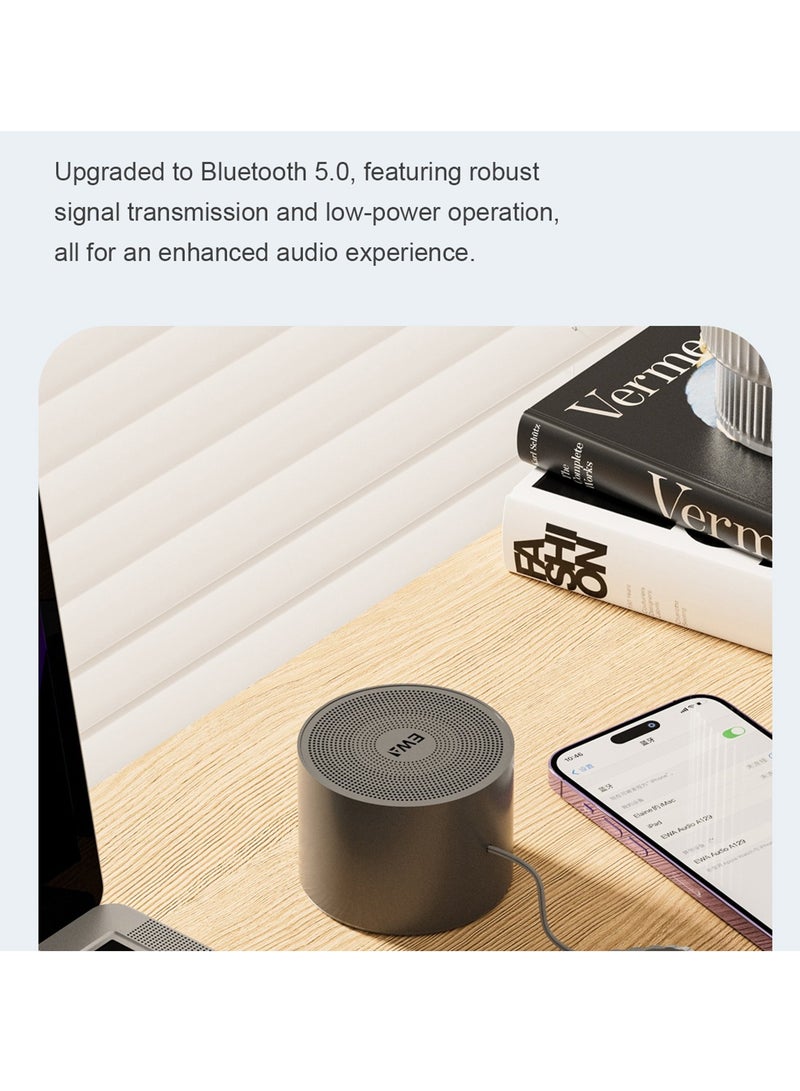 EWA مكبر صوت معدني صغير بلوتوث 5.0 EWA A129 (رمادي) - Image 4