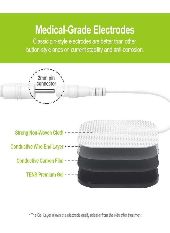 Generic - TENS Unit Pads Electrode Patches with Upgraded Self Stick Performance and Non-Irritating Design for Electrotherapy - Image 1