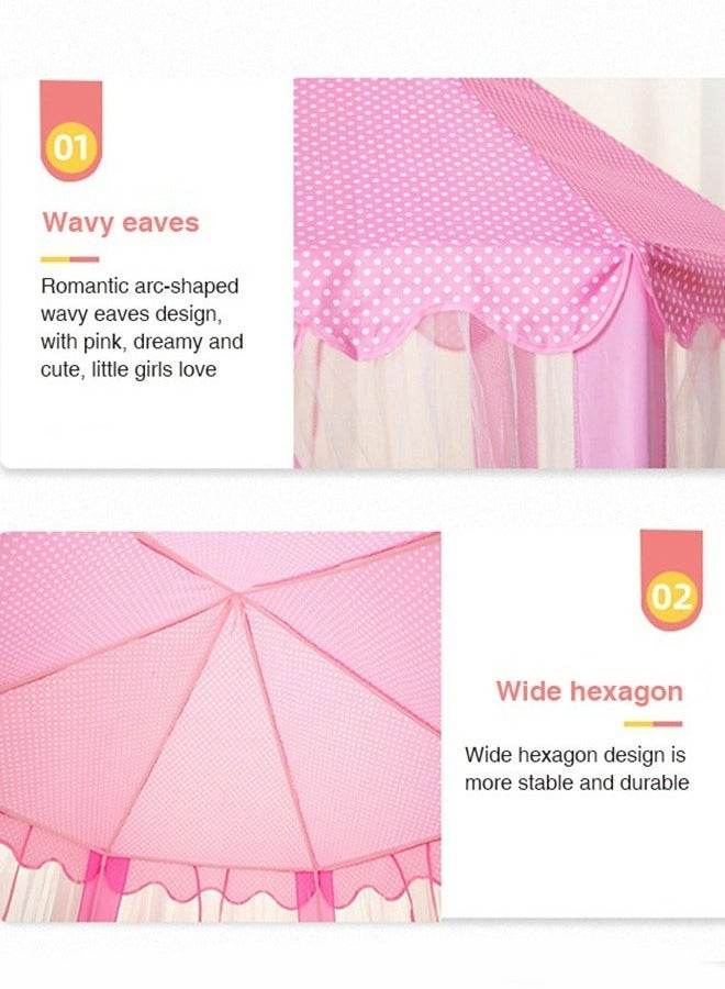 رولستيمي الوردي الأميرة القلعة المنبثقة خيمة للعب في الهواء الطلق - Image 4