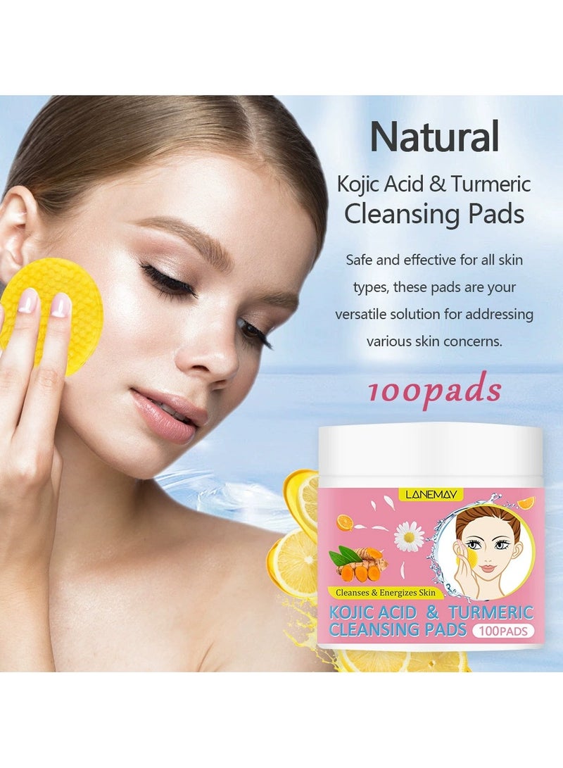LANEMAY Turmeric Facial Cleansing Sponge Deep Pore Clean Exfoliating Oil Control Gentle Face Scrub Pad - Image 4