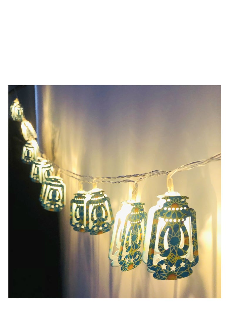 Y&D String Lights For Eid Ramadan Decorations Mubarak Ramadan Moon Star Lantern Lamp,Curtain String Lights with 3m  20 Lighting Modes for Home Outdoor  Bedroom  Wedding  Garden Decorations  - Image 2