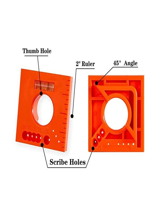 ZYAMY 2pcs Mark Offset Ruler with Gradienter Finish Carpentry Tools 5 in 1 Multifunction Ruler for Parallel Lines for Woodworking - Image 2