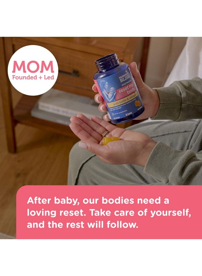 Mommy's Bliss Postnatal Support Reset My Body Gummies with Biotin & Collagen, Supports Postpartum Energy, Healing & Joint Health + Hair, Skin & Nails Health, Gluten Free, 60 Gummies (30 Servings) - Image 5