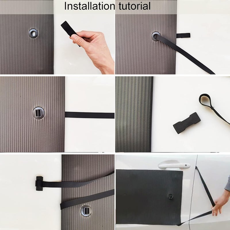 MekUk Garage Wall Protector Door Dent Protector Magnetic Panel for Car, Lightweight Car Door Guard, Dent Prevent for Garage Parking for Parking Garages(Black-2pcs,180x40cm) - Image 5