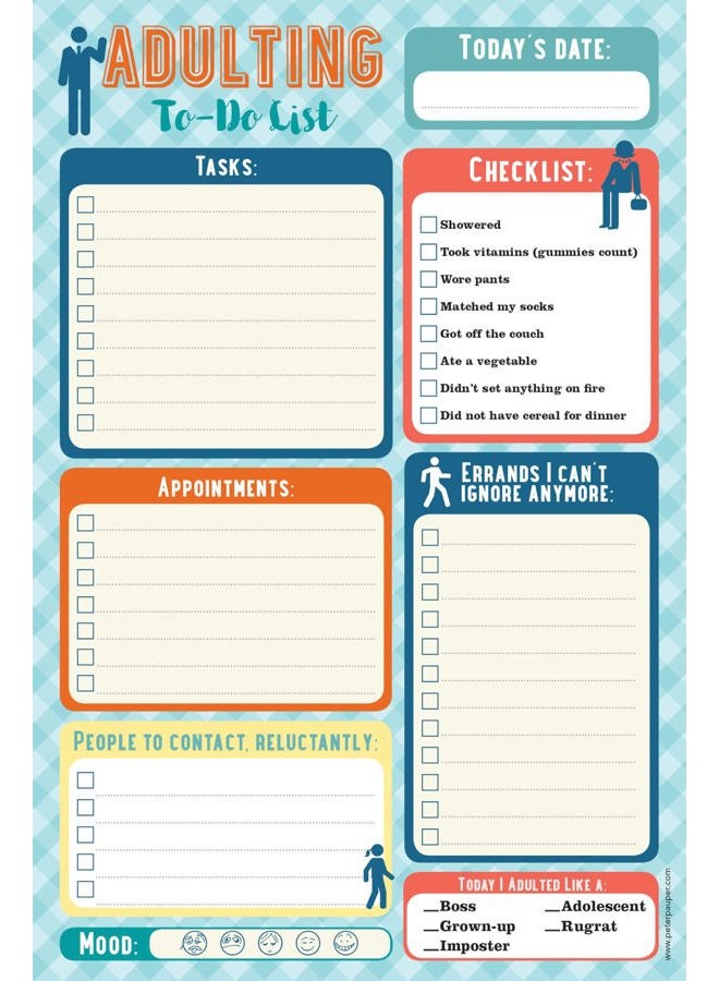 Peter Pauper Press Note Pad Adulting - Image 1
