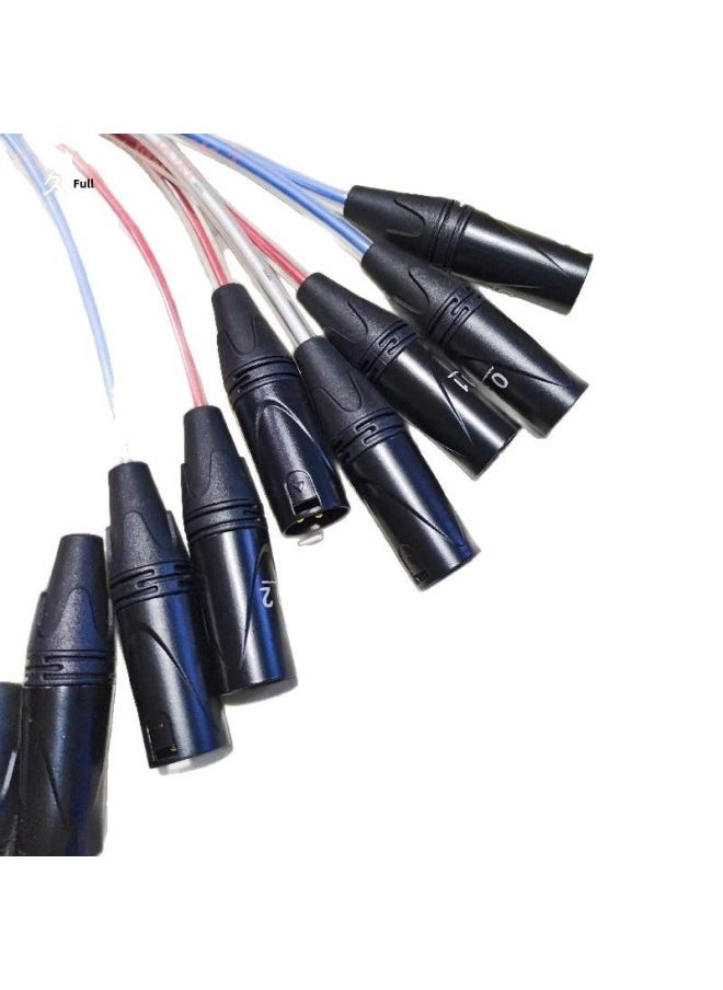 Generic - 6.35 Flowing Performance Audio 12-way Port Signal Cable Wiring Stage Box 12-channel Dual-use Seat 6.5 Canon Head-Color:8m - Image 1